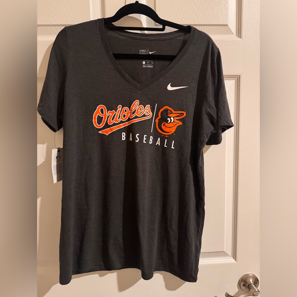 Nike Gray V-Neck T-Shirt